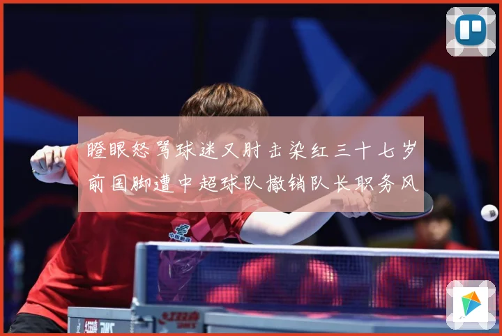 瞪眼怒骂球迷又肘击染红三十七岁前国脚遭中超球队撤销队长职务风战术观察：最新赛事动态与深度分析